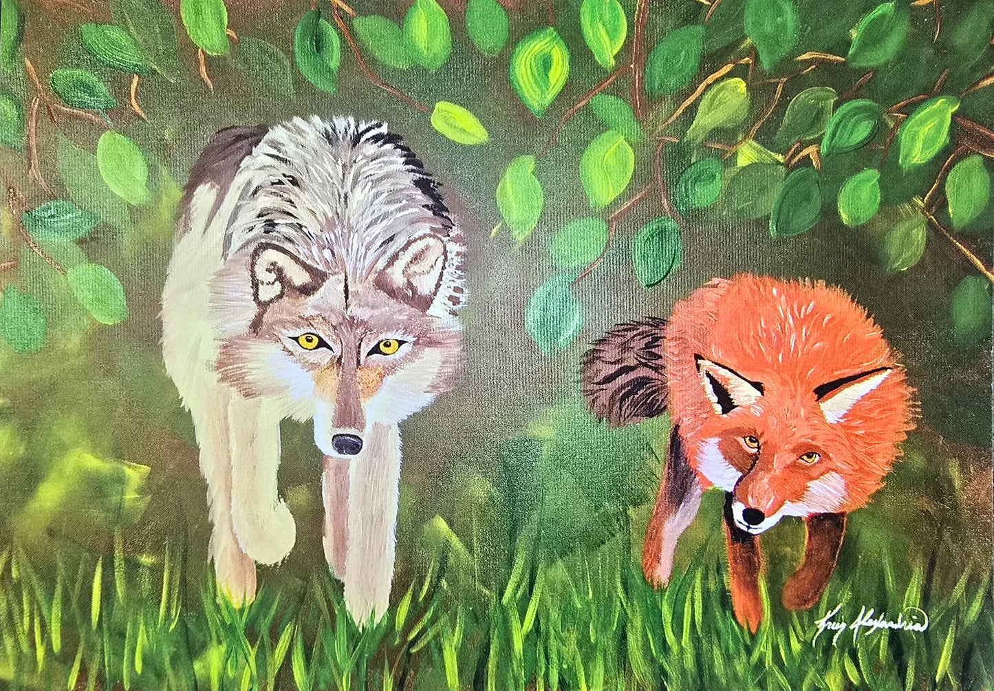 Art Print of Acrylic 2024 Painting "The Hunt"